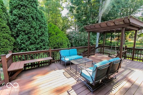 Outdoor living area at 7619 Oak Grove Drive, Indianapolis, IN