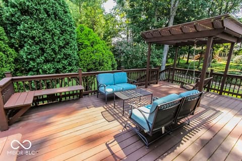 Outdoor living area at 7619 Oak Grove Drive, Indianapolis, IN