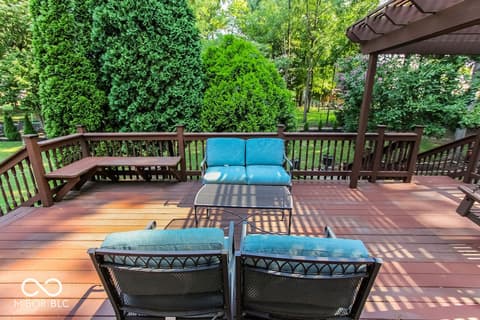 Outdoor living area at 7619 Oak Grove Drive, Indianapolis, IN