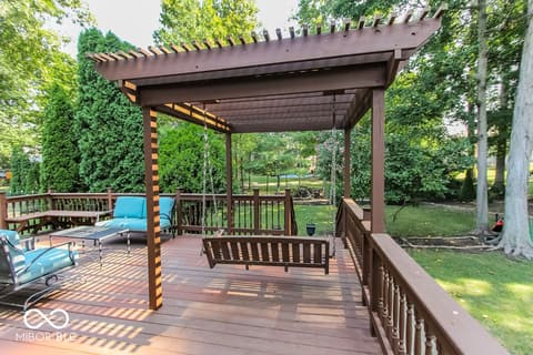 Outdoor living area at 7619 Oak Grove Drive, Indianapolis, IN
