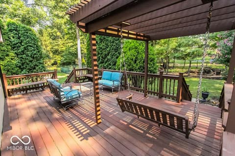 Outdoor living area at 7619 Oak Grove Drive, Indianapolis, IN