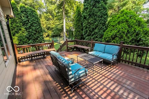 Outdoor living area at 7619 Oak Grove Drive, Indianapolis, IN
