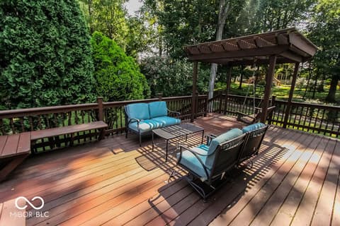 Outdoor living area at 7619 Oak Grove Drive, Indianapolis, IN