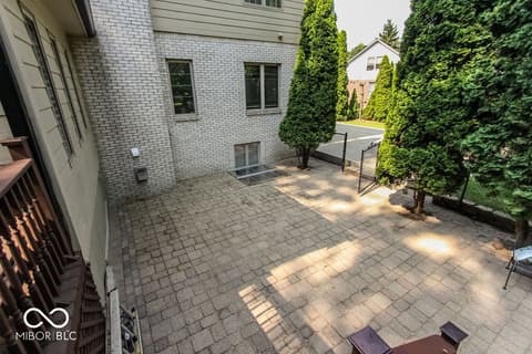 Outdoor living area at 7619 Oak Grove Drive, Indianapolis, IN