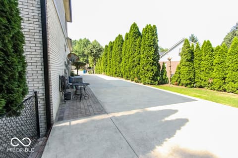 Outdoor living area at 7619 Oak Grove Drive, Indianapolis, IN