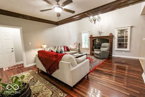Living room at 7619 Oak Grove Drive, Indianapolis, IN