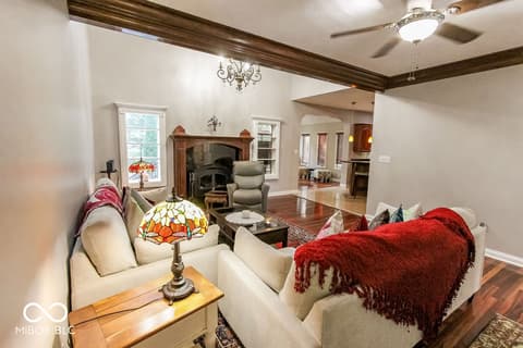 Living room at 7619 Oak Grove Drive, Indianapolis, IN