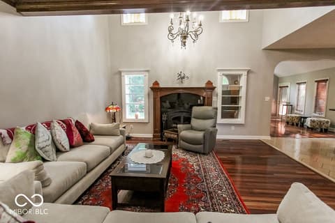 Living room at 7619 Oak Grove Drive, Indianapolis, IN
