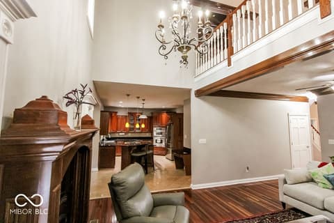 Living room at 7619 Oak Grove Drive, Indianapolis, IN