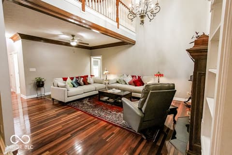 Living room at 7619 Oak Grove Drive, Indianapolis, IN