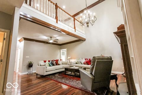 Living room at 7619 Oak Grove Drive, Indianapolis, IN