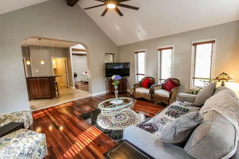 Living room at 7619 Oak Grove Drive, Indianapolis, IN