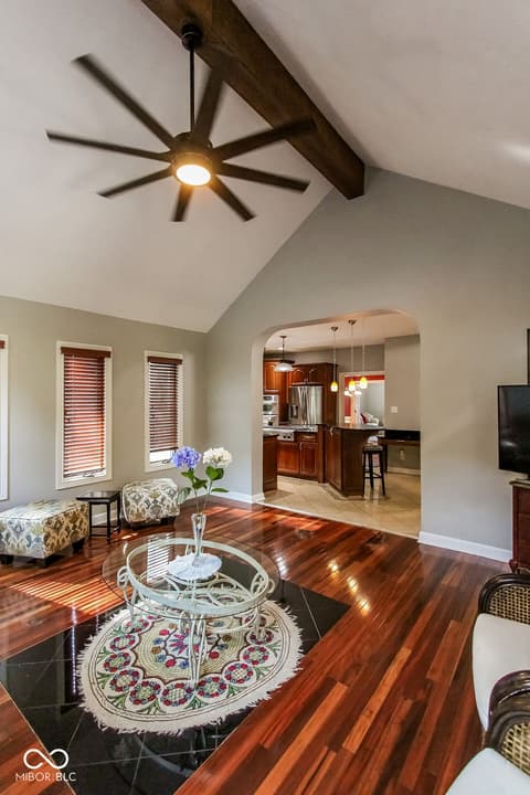 Living room at 7619 Oak Grove Drive, Indianapolis, IN