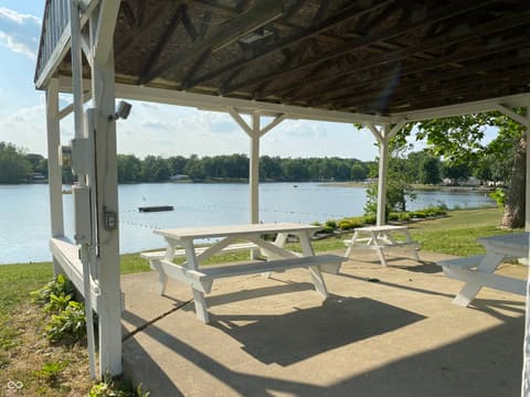 Outdoor living area at 3514 W Mill Creek Drive, Kingman, IN