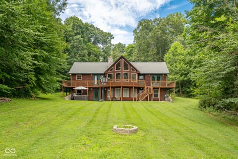 Backyard at 5941 Jordan Village Road, Poland, IN