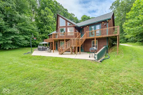 Backyard at 5941 Jordan Village Road, Poland, IN