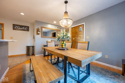 Dining room at 5941 Jordan Village Road, Poland, IN