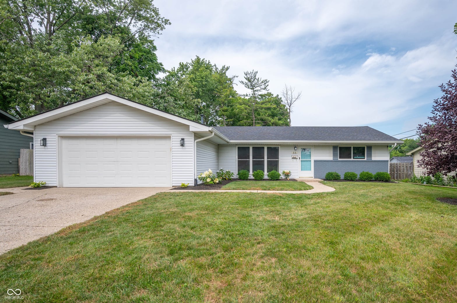 Front exterior at 66 Sherman Drive, Carmel, IN
