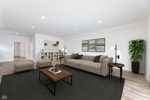 Family room at 8694 Morgan Drive, Fishers, IN