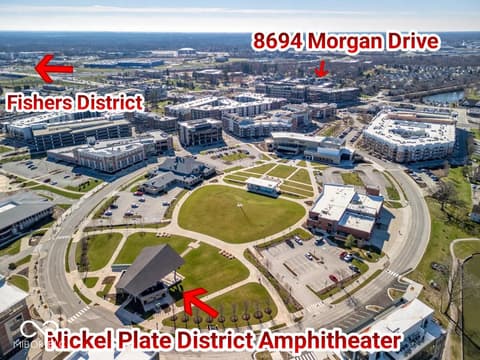 Aerial view at 8694 Morgan Drive, Fishers, IN