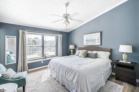 Primary bedroom at 9672 Troon Ct, Carmel, IN