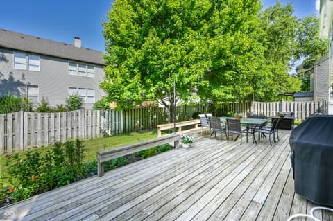 Outdoor living area at 9672 Troon Ct, Carmel, IN