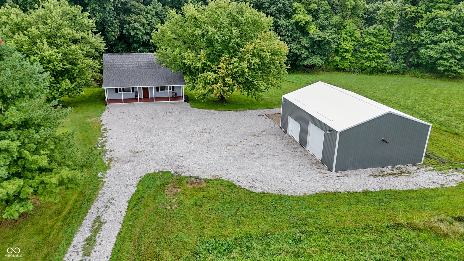Aerial view at 7299 N Fawn Lane, Quincy, IN
