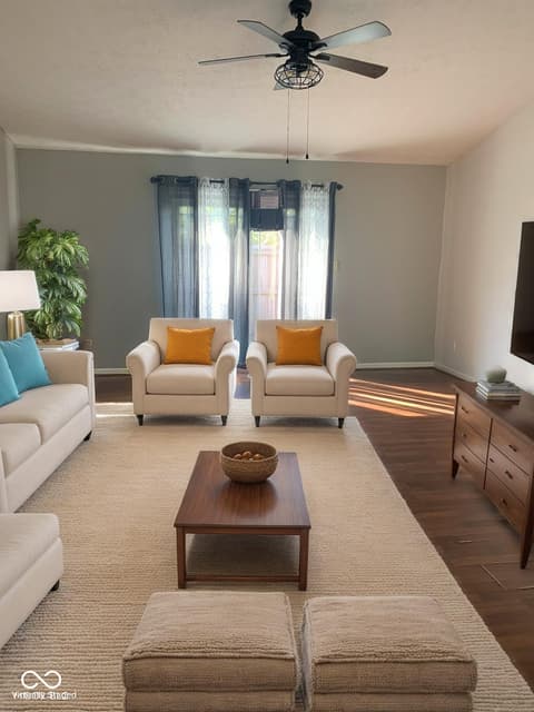 Living room at 1292 Timber Creek Lane, Greenwood, IN