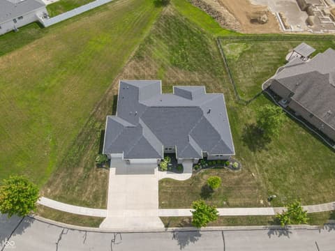 Aerial view at 921 Justine Circle E, Indianapolis, IN