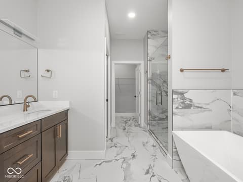 Primary bathroom at 319 E 16th Street, Indianapolis, IN