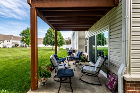 Outdoor living area at 16950 Fulton Place, Westfield, IN