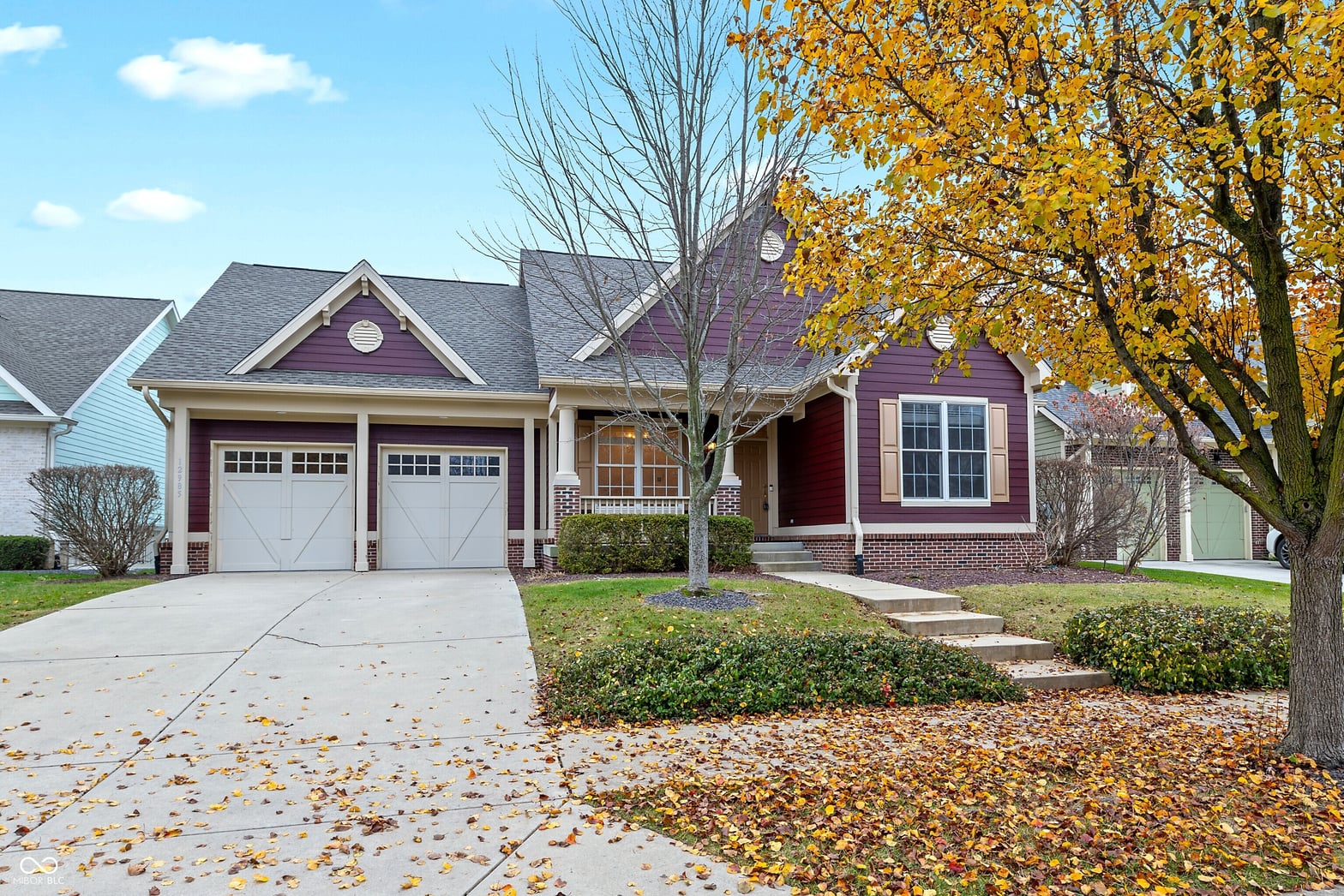 Front exterior at 12985 Saxony Boulevard, Fishers, IN