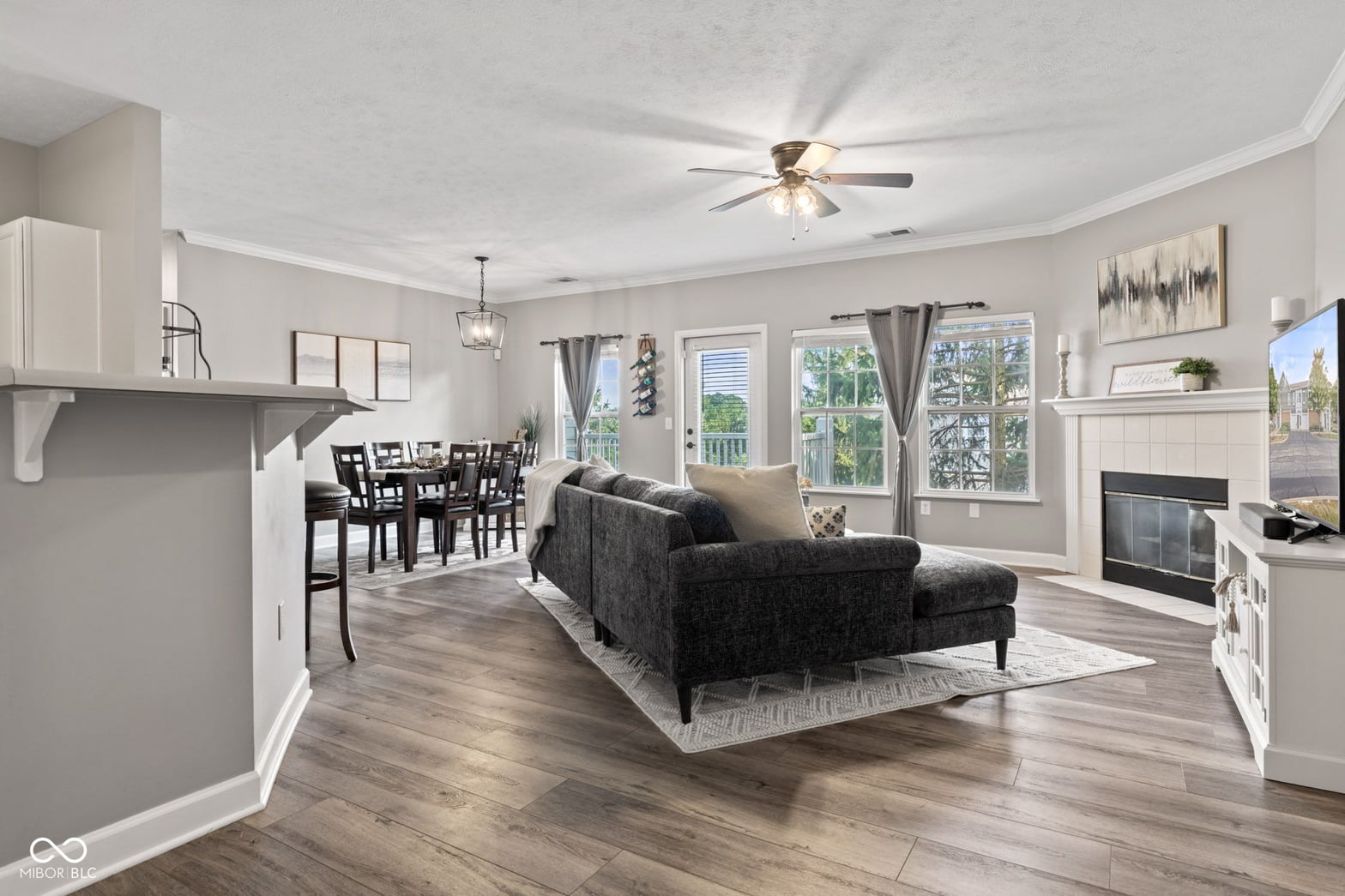 Living room at 1447 Shadow Ridge Road, Carmel, IN