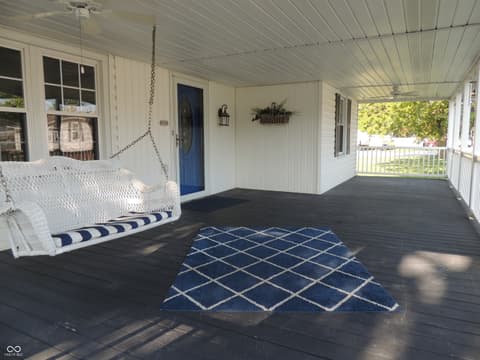 Outdoor living area at 223 W 9th Street, Lapel, IN
