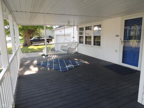 Outdoor living area at 223 W 9th Street, Lapel, IN