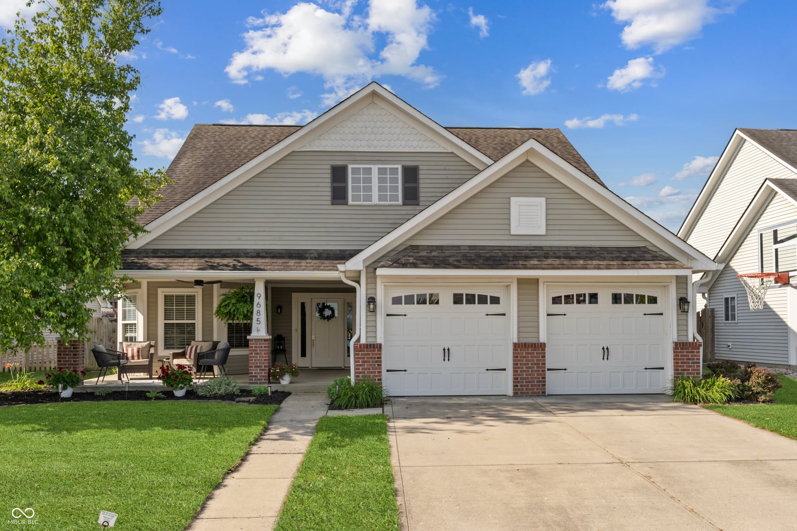 Front exterior at 9685 Shasta Drive, Fishers, IN