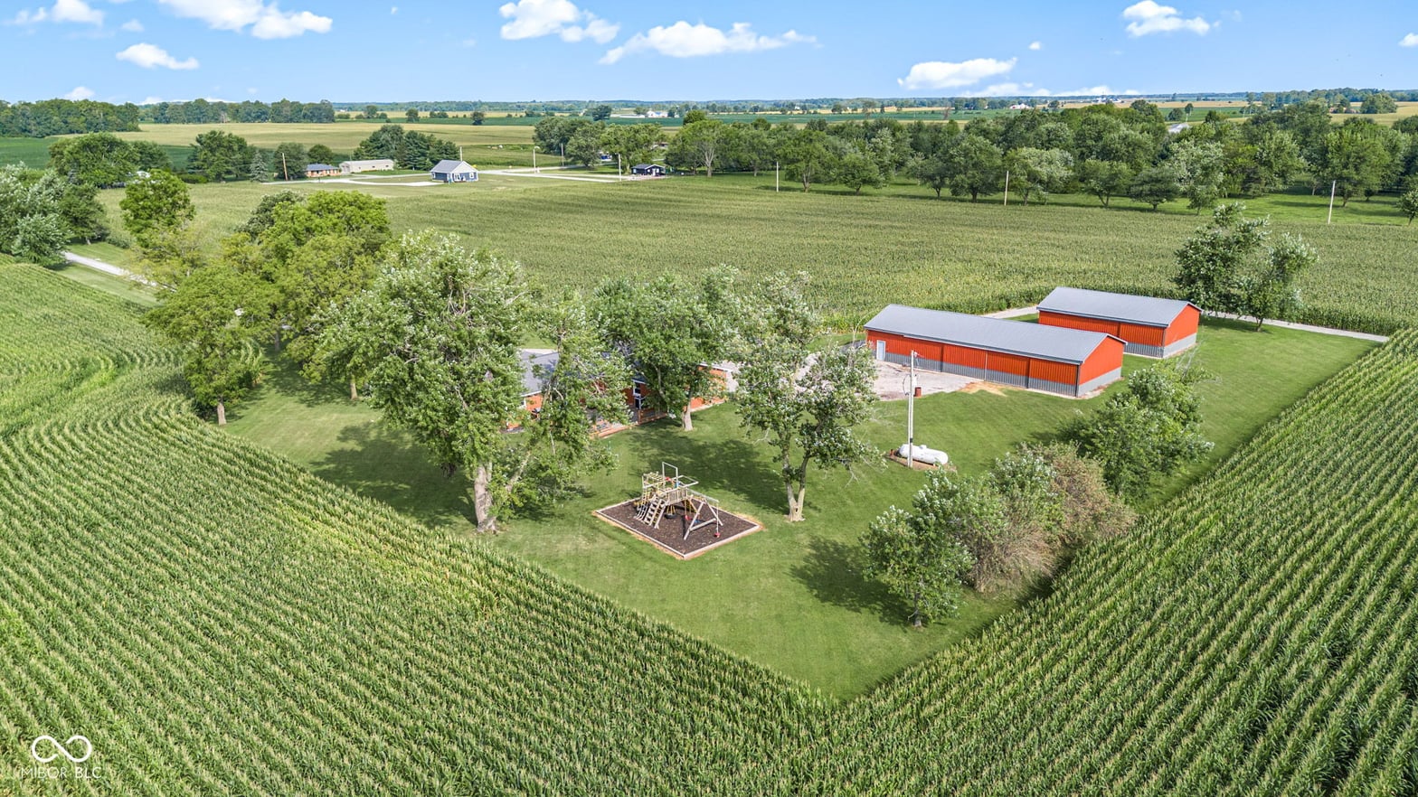 Aerial view at 3625 Elm Swamp Road, Lebanon, IN