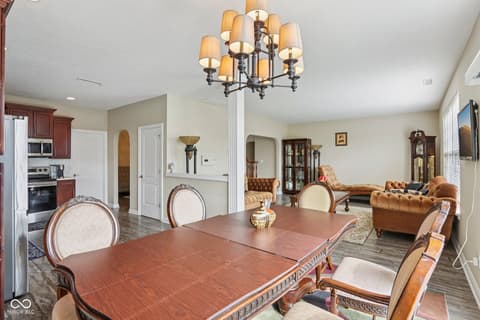 Dining room at 818 Declaration Drive, Pittsboro, IN