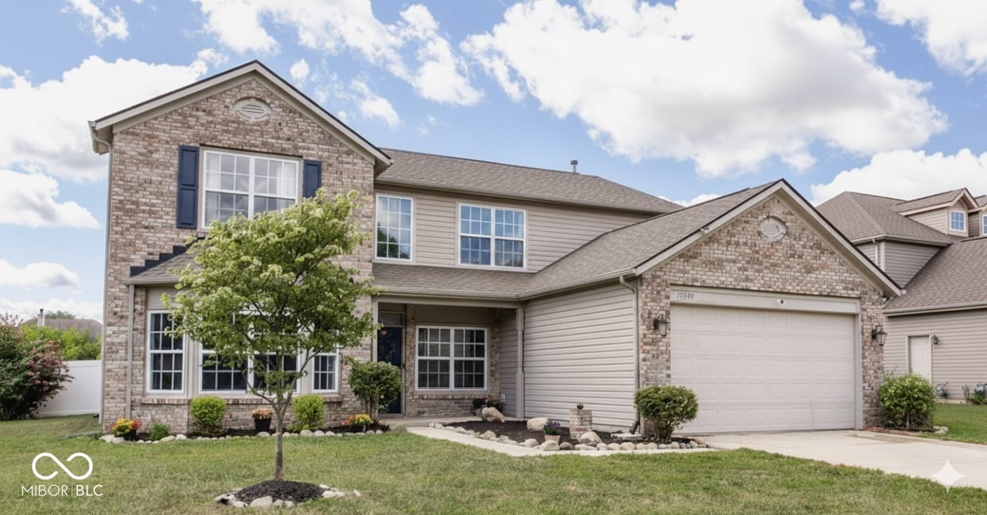 Front exterior at 12599 Brookdale Drive, Fishers, IN