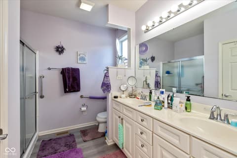 Primary bathroom at 4431 Big Leaf Lane, Indianapolis, IN