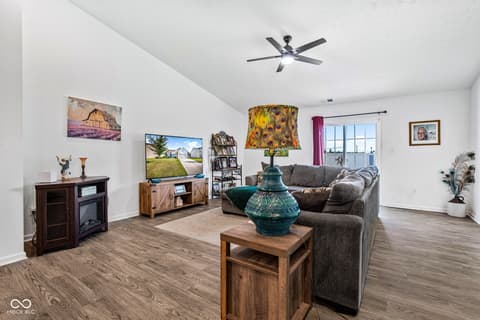 Living room at 6594 W Whispering Way, Greenfield, IN