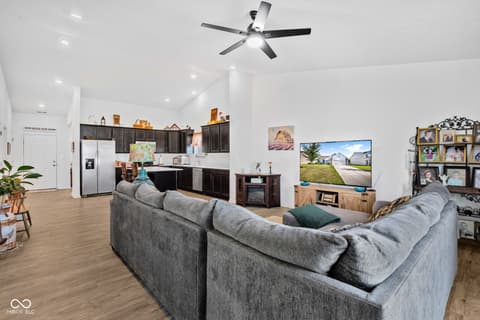 Living room at 6594 W Whispering Way, Greenfield, IN