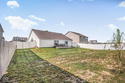 Backyard at 6594 W Whispering Way, Greenfield, IN