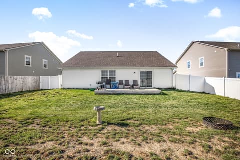 Backyard at 6594 W Whispering Way, Greenfield, IN