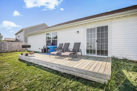 Backyard at 6594 W Whispering Way, Greenfield, IN
