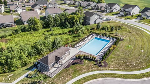 Aerial view at 6594 W Whispering Way, Greenfield, IN
