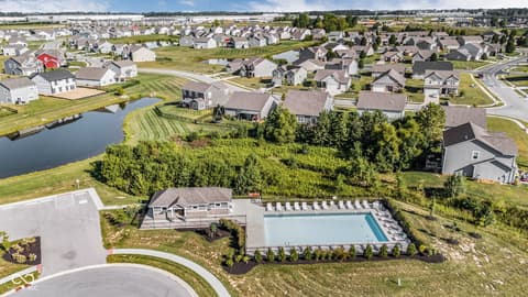 Aerial view at 6594 W Whispering Way, Greenfield, IN