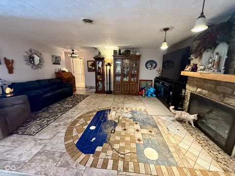 Living room at 2500 S Edgewood Cove, Martinsville, IN