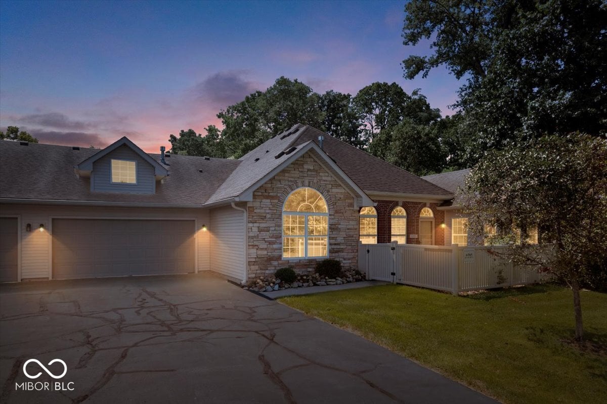 Front exterior at 6585 Quail Run, Fishers, IN