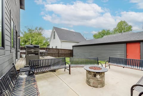 Outdoor living area at 2306 E 12th Street, Indianapolis, IN